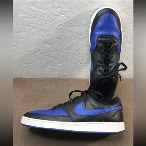 Nike Court Vision Lo Men's Sneakers Black, Game Royal Blue Size 10 (DM8681-001)